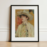 Jacob - Queer Couture Cowboy Art Print / Canvas Framed Portrait Young Person Ornate Light-colored Wide-brimmed Hat Queer Couture Cowboy,