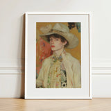 Jacob - Queer Couture Cowboy Art Print / Canvas Framed Portrait Young Person Off-white Wide-brimmed Hat, Prints