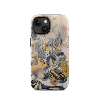 Jamboree - Surreal Desert Cacti Art Phone Case Iphone 15 / Matte Artistic Phone Case Surreal Desert Cacti, Cacti Art Iphone Case,