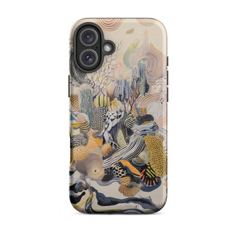Jamboree - Surreal Desert Cacti Art Phone Case Iphone 16 Plus / Matte Abstract Patterned Phone Case Surreal Desert Cacti, Cacti Art Iphone