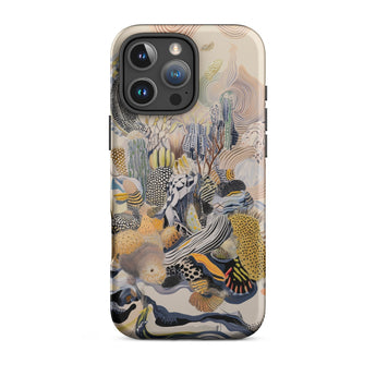 Jamboree - Surreal Desert Cacti Art Phone Case Iphone 16 Pro Max / Matte Artistic Patterned Phone Case Surreal Desert Cacti, Cacti Art
