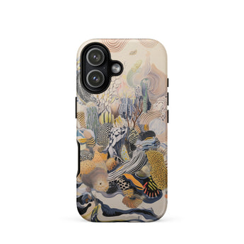 Jamboree - Surreal Desert Cacti Art Phone Case Iphone 17 / Matte Iphone 12 Case Abstract Desert Design Cacti Sand Surreal Cacti, Art Case,