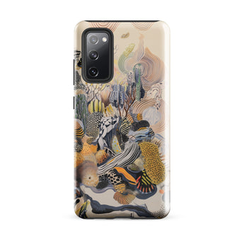 Jamboree - Surreal Desert Cacti Art Phone Case Samsung Galaxy S20 Fe / Gloss Vibrant Abstractly Illustrated Phone Case Surreal Desert