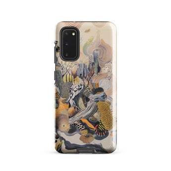 Jamboree - Surreal Desert Cacti Art Phone Case Samsung Galaxy S20 / Gloss Vibrant Abstractly Illustrated Phone Case Mix Earthy Tones