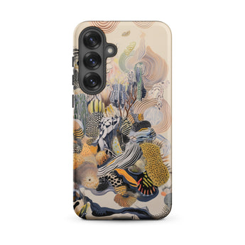 Jamboree - Surreal Desert Cacti Art Phone Case Samsung Galaxy S25 Plus / Matte Phone Case Intricate Colorful Illustration Stylized Sea