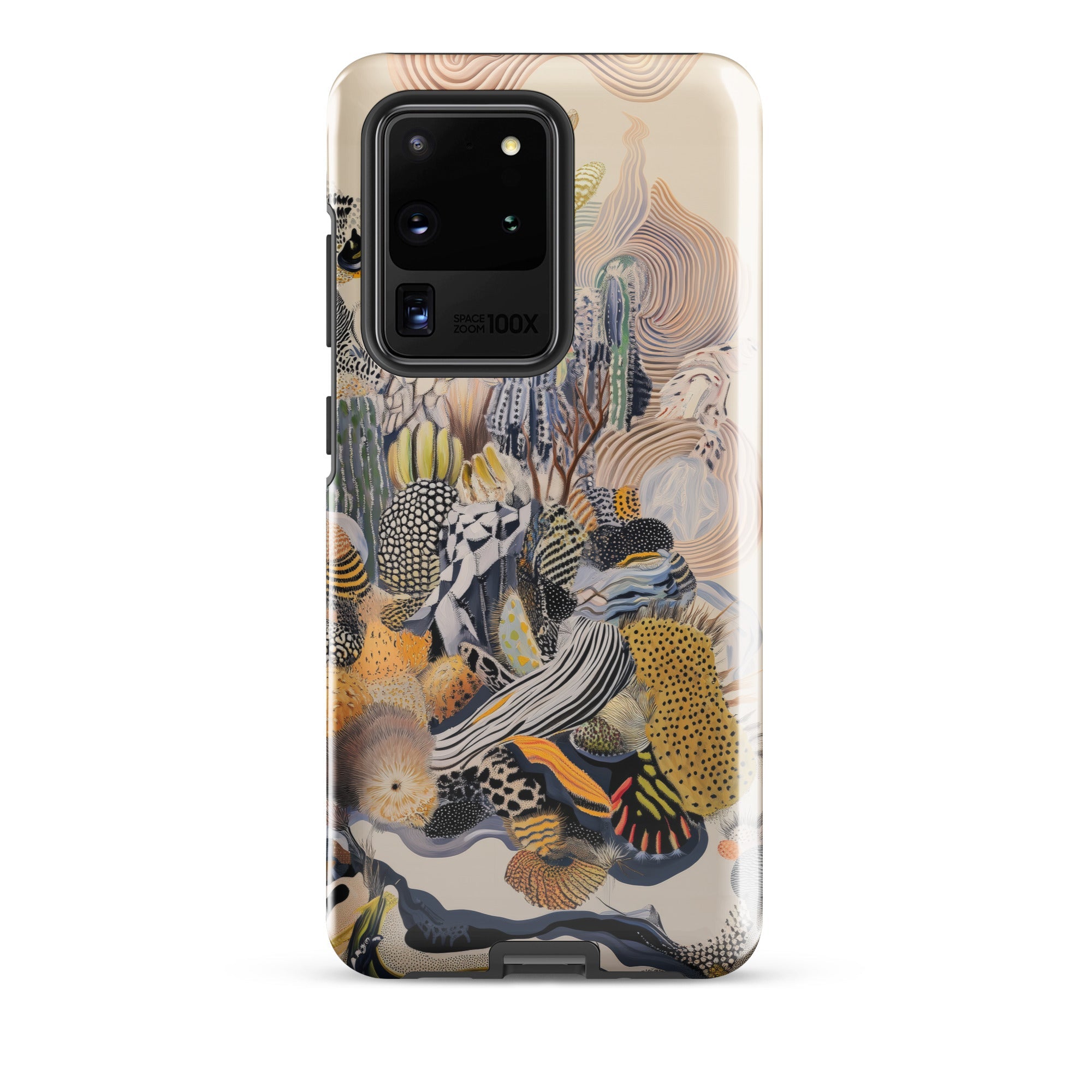 Jamboree - Surreal Desert Cacti Art Samsung Case, Galaxy S20 Ultra / Gloss, Smartphone Case Colorful Abstract Coral-like Pattern
