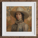 Jamie - Femme-lesbischer Cowgirl-Kunstdruck / Leinwand, 12x12’’ / 31x31cm / Weißer Rahmen / Passepartout, Poster, Drucke & visuelle Kunstwerke, Toby Leon