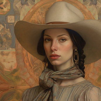 Jamie - Femme-lesbischer Cowgirl-Kunstdruck / Leinwand, Poster, Drucke & visuelle Kunstwerke, Toby Leon