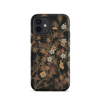 Japanese Autumn Flowers - G.a. Audsley iPhone-hoesje, 12 / Mat, mobiele telefoonhoesjes, Toby Leon