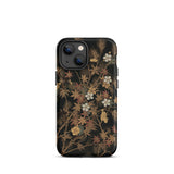 Japanese Autumn Flowers - G.a. Audsley iPhone-hoesje, 13 Mini / Mat, mobiele telefoonhoesjes, Toby Leon