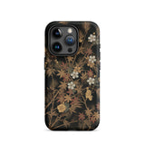 Japanese Autumn Flowers - G.a. Audsley iPhone-hoesje, 15 Pro / Mat, mobiele telefoonhoesjes, Toby Leon