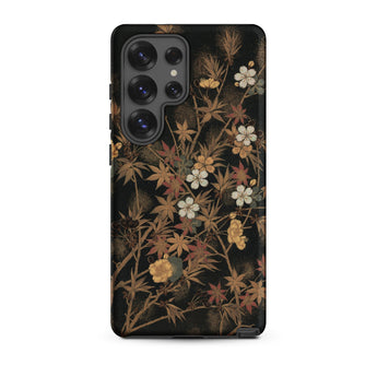 Japanese Autumn Flowers - G.a. Audsley Phone Case, Samsung Galaxy S25 Ultra / Matte, Mobile Cases, Toby Leon