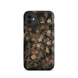 Japanese Autumn Flowers - G.a. Audsley Phone Case Iphone 11 / Matte Floral Patterned Phone Case Japanese Autumn Flowers, George Ashdown