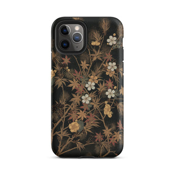 Japanese Autumn Flowers - G.a. Audsley Phone Case Iphone 11 Pro / Matte Floral-patterned Smartphone Case Japanese Autumn Flowers, George
