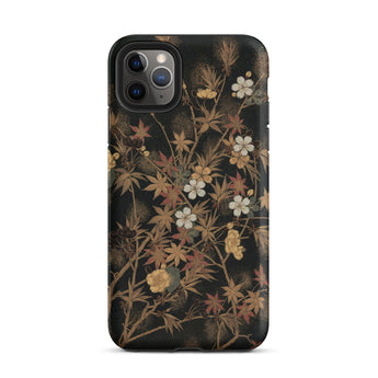 Japanese Autumn Flowers - G.a. Audsley Phone Case Iphone 11 Pro Max / Matte Floral-patterned Smartphone Case Japanese Autumn Flowers,