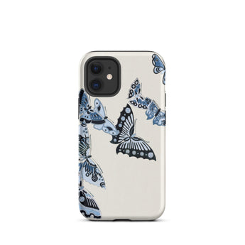 Japanese Blue Butterflies - Kamisaka Sekka Phone Case, Iphone 12 Mini / Matte, Mobile Cases, Toby Leon
