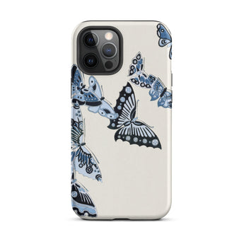 Japanese Blue Butterflies - Kamisaka Sekka Phone Case, Iphone 12 Pro Max / Matte, Mobile Cases, Toby Leon
