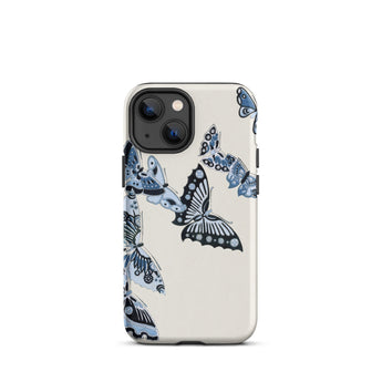 Japanese Blue Butterflies - Kamisaka Sekka Phone Case, Iphone 13 Mini / Matte, Mobile Cases, Toby Leon