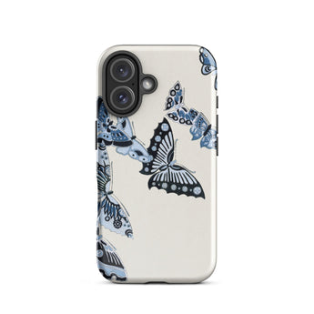 Japanese Blue Butterflies - Kamisaka Sekka Phone Case, Iphone 16 / Matte, Mobile Cases, Toby Leon