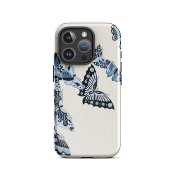 Japanese Blue Butterflies - Kamisaka Sekka Phone Case, Iphone 16 Pro / Matte, Mobile Cases, Toby Leon