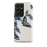 Japanese Blue Butterflies - Kamisaka Sekka Phone Case, Samsung Galaxy S21 Ultra / Matte, Mobile Cases, Toby Leon