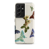 Japanese Butterflies 1 - Kamisaka Sekka Phone Case Samsung Galaxy S21 Ultra / Matte Beige Phone Case Adorned Vibrant Array Illustrated