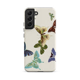 Japanese Butterflies 1 - Kamisaka Sekka Phone Case Samsung Galaxy S22 Plus / Matte Beige Phone Case Adorned Vibrant Array Illustrated