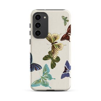 Japanese Butterflies 1 - Kamisaka Sekka Phone Case Samsung Galaxy S23 Plus / Matte Beige Phone Case Adorned Vibrant Illustrated Pattern