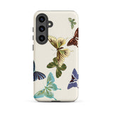 Japanese Butterflies 1 - Kamisaka Sekka Phone Case Samsung Galaxy S24 Plus / Matte Cream-colored Phone Case Adorned Vibrant Illustrated