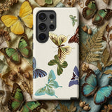 Japanese Butterflies 1 - Kamisaka Sekka Phone Case White Phone Case Adorned Vibrant Detailed Illustration Butterflies Kamisaka Sekka’s
