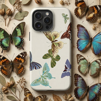 Japanese Butterflies 1 - Kamisaka Sekka Phone Case White Phone Case Adorned Vibrant Illustrated Pattern Butterflies Kamisaka Sekka’s