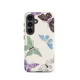 Japanese Butterflies 2 - Kamisaka Sekka Phone Case Samsung Galaxy S24 / Matte Phone Case Whimsical Pattern Butterflies Purple Green Blue