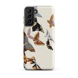 Japanese Butterflies 3 - Kamisaka Sekka Kacho-e Phone Case Samsung Galaxy S21 Plus / Matte Cream-colored Adorned Vibrant Detailed