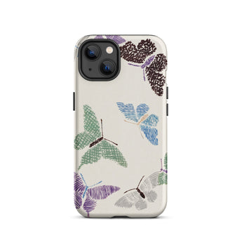 Japanese Butterflies - Kamisaka Sekka Iphone Case, 13 / Matte, Butterfly-patterned Phone Case