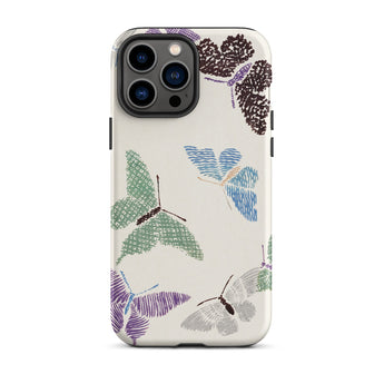 Japanese Butterflies - Kamisaka Sekka Iphone Case, 13 Pro Max / Matte, Butterfly-patterned Phone Case