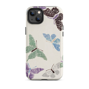 Japanese Butterflies - Kamisaka Sekka Iphone Case, 14 Plus / Matte, Butterfly-patterned Phone Case