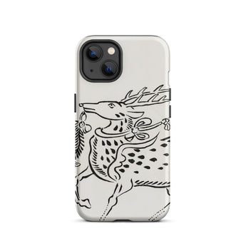 Japanse Deer - Taguchi Tomoki Edo Art iPhone-hoesje, 13 / Mat, Telefoonhoesjes, Toby Leon