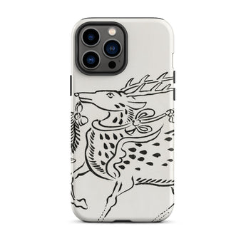 Japanse Deer - Taguchi Tomoki Edo Art iPhone-hoesje, 13 Pro Max / Mat, Telefoonhoesjes, Toby Leon