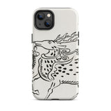 Japanse Deer - Taguchi Tomoki Edo Art iPhone-hoesje, 14 Plus / Mat, Telefoonhoesjes, Toby Leon