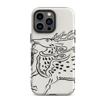 Japanse Deer - Taguchi Tomoki Edo Art iPhone-hoesje, 14 Pro Max / Mat, Telefoonhoesjes, Toby Leon