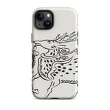 Japanse Deer - Taguchi Tomoki Edo Art iPhone-hoesje, 15 Plus / Mat, Telefoonhoesjes, Toby Leon