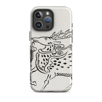 Japanse Deer - Taguchi Tomoki Edo Art iPhone-hoesje, 16 Pro Max / Mat, Telefoonhoesjes, Toby Leon