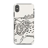 Japanese Deer - Taguchi Tomoki Edo Art Iphone Case Xs Max / Matte Phone Case Black White Illustration Stylized Reindeer Deer Taguchi