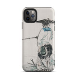 Japanese Fisherman - Kono Bairei Phone Case Phone Case Fisherman Design Kōno Bairei’s Masterful Woodblock Artistry, Bairei Art, Art Iphone