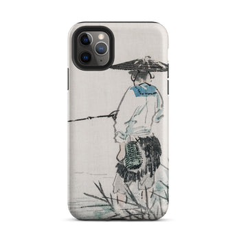 Japanese Fisherman - Kono Bairei Phone Case Phone Case Fisherman Design Kōno Bairei’s Masterful Woodblock Artistry, Bairei Art, Art Iphone