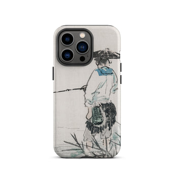 Japanese Fisherman - Kono Bairei Phone Case Phone Case Fisherman Design Kōno Bairei’s Masterful Woodblock Artistry, Bairei Art, Art Iphone
