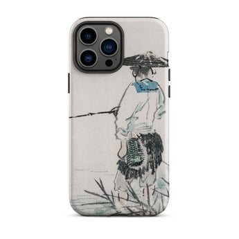 Japanese Fisherman - Kono Bairei Phone Case Phone Case Fisherman Design Kōno Bairei’s Masterful Woodblock Artistry, Bairei Art, Art Iphone