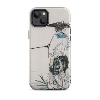 Japanese Fisherman - Kono Bairei Phone Case Phone Case Asian Art Kōno Bairei’s Masterful Woodblock Artistry, Bairei Art, Iphone Toby Leon