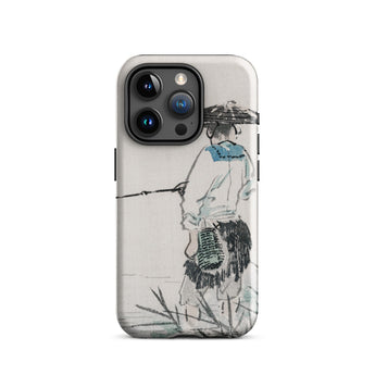Japanese Fisherman - Kono Bairei Phone Case Phone Case Asian Art Kōno Bairei’s Masterful Woodblock Artistry, Bairei Art, Iphone Toby Leon