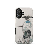 Japanese Fisherman - Kono Bairei Phone Case Iphone 12 Pro Max Case Japanese-inspired Design Umbrella Kōno Bairei’s Masterful Woodblock